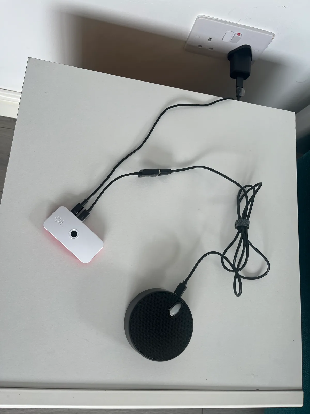 Optional connected hardware used with an early Frank prototype